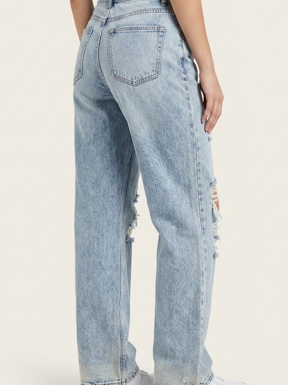 Empyre Tori High Rise Distressed Baggy Skater Jeans - Size 4 / 28 - Picture 1 of 8
